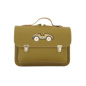 Lederen kleutertas - Car Moss